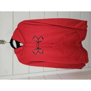 Under Armour 3XL red with black details fishhook oversized hoodie sweatshirt